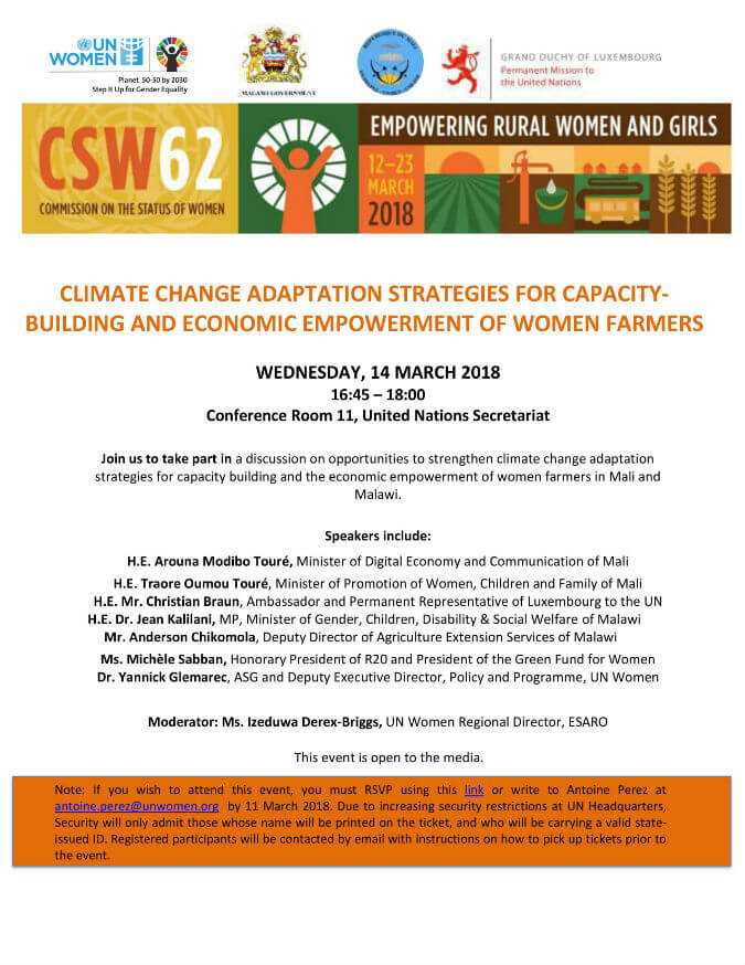 Climate change adaptation strategies for capacity-building and economic empowerment of women farmers