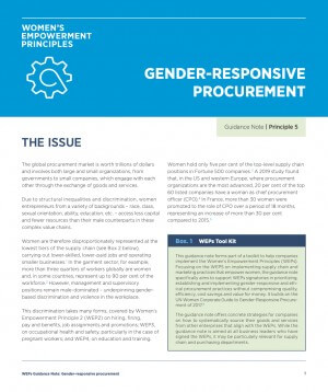 Gender-responsive procurement guidance note