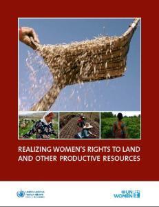 Find women's land rights resources & support