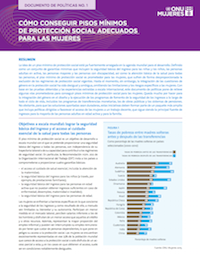 Conseguir niveles mínimos de protección social adecuados para las mujeres
