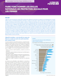 Note de politique n° 1 : Faire fonctionner les socles nationaux de protection sociale au profit des femmes