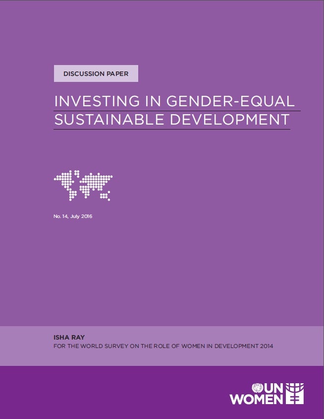 Investing in Gender-Equal Sustainable Development