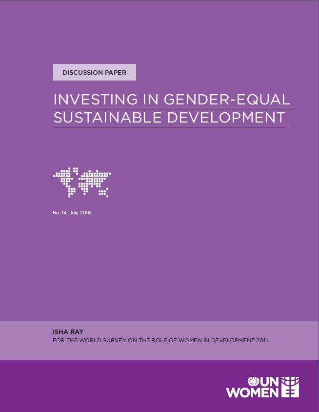 Investing in Gender-Equal Sustainable Development