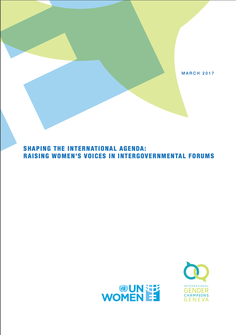 raising women's voices in intergovernmental forums