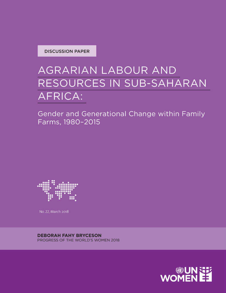 Agrarian labour and resources in sub-Saharan Africa: Gender and generational change within family farms, 1980–2015