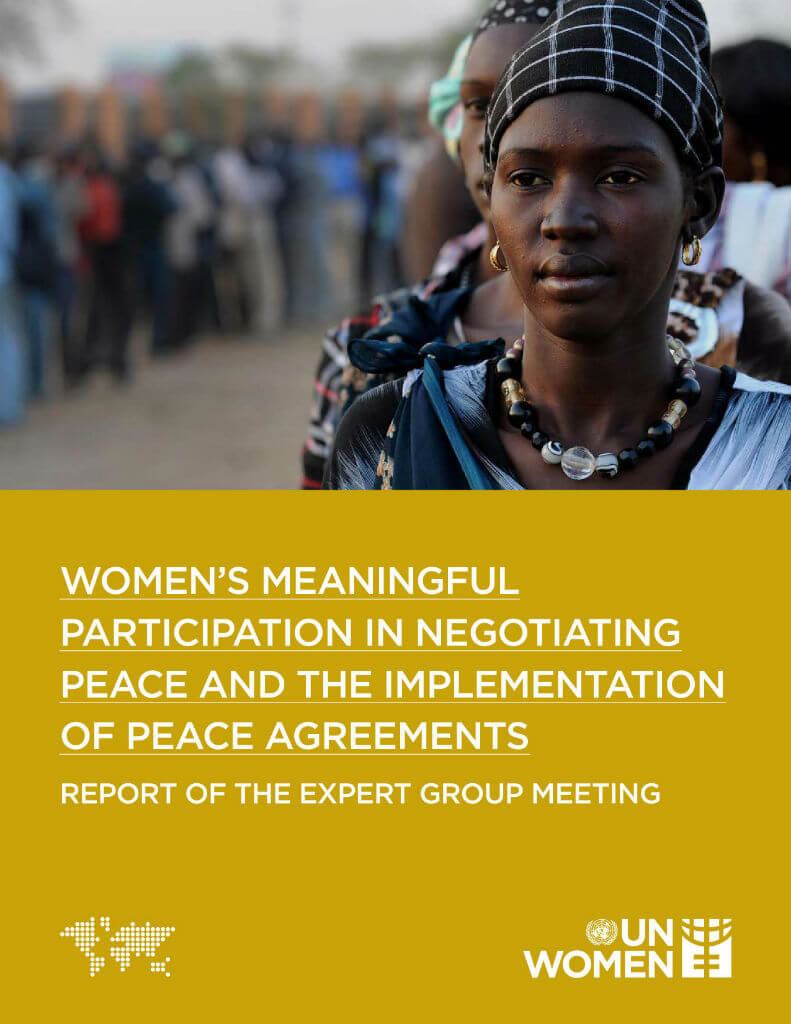 Women's meaningful participation in negotiating peace and the ...
