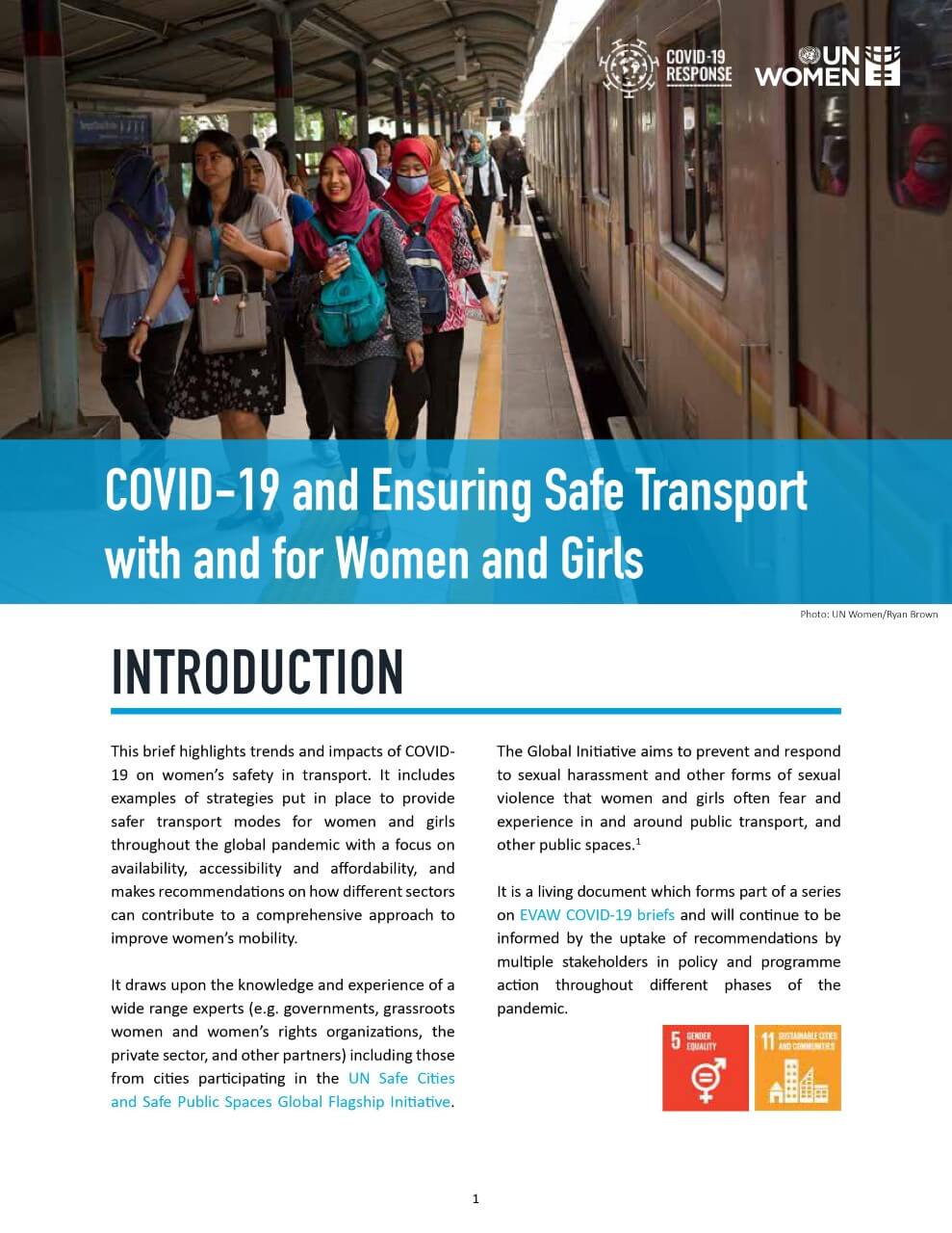 COVID-19 and ensuring safe transport with and for women and girls