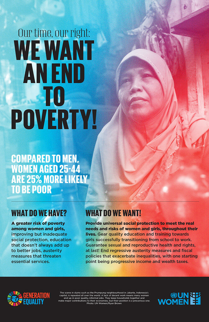 Our time, our rights – Poster 1: We want an end to poverty!
