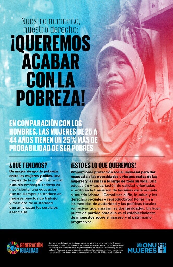 Nuestro momento, nuestro derecho – Afiche 1: ¡Queremos acabar con la pobreza!