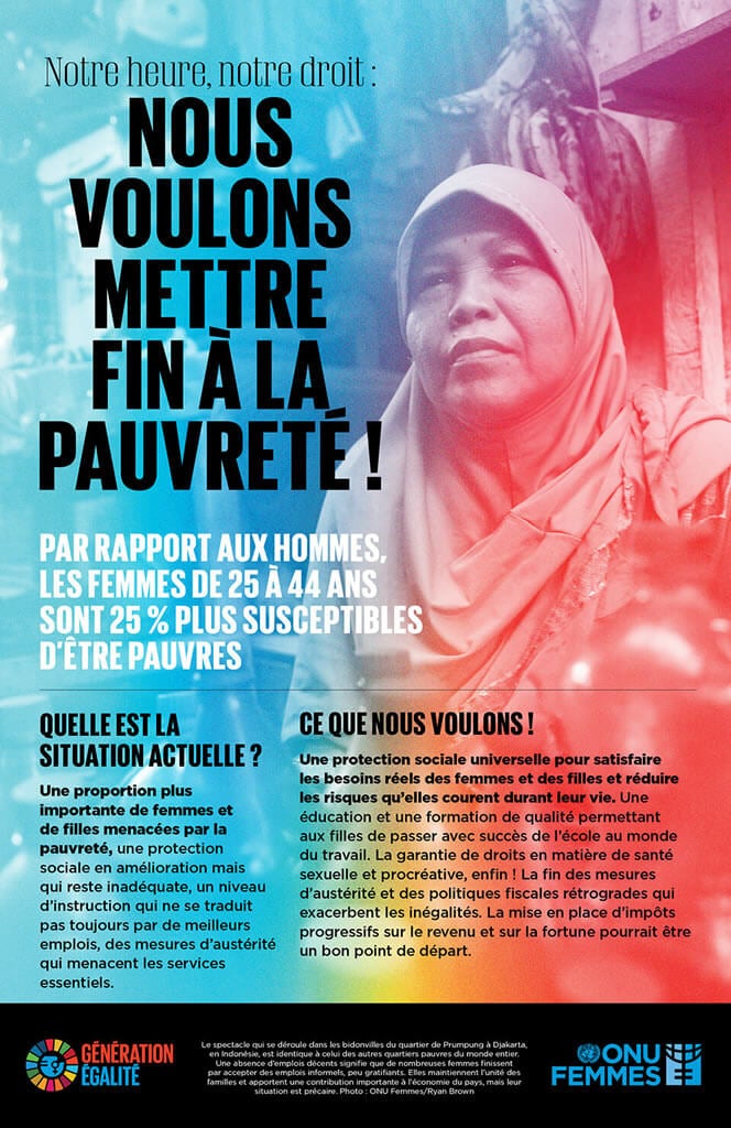 Notre heure, notre droit – Affiche 1 : Nous voulons mettre fin à la pauvreté !