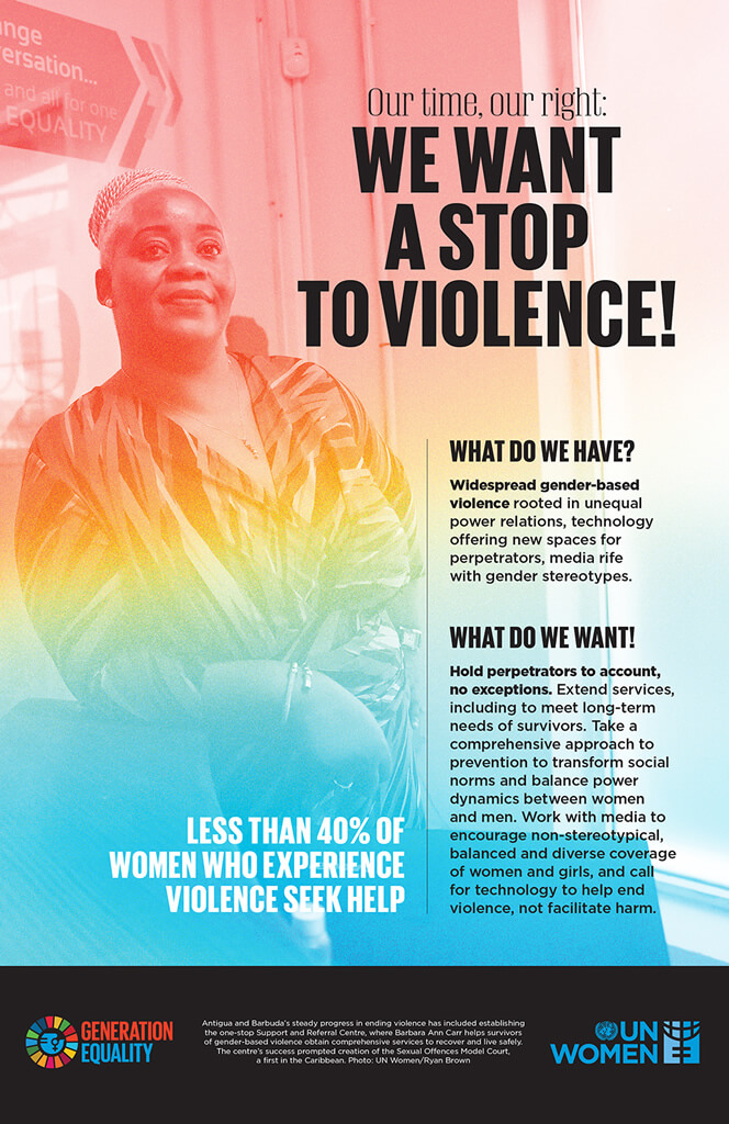 Our time, our rights – Poster 3: We want a stop to violence!