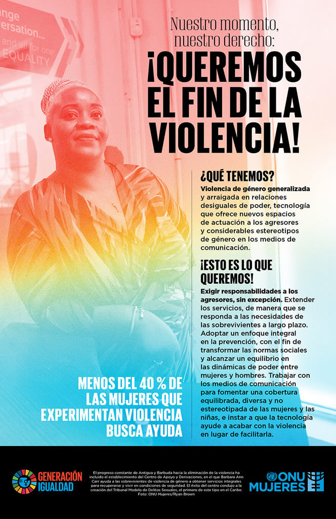 Nuestro momento, nuestro derecho – Afiche 3: ¡Queremos el fin de la violencia!