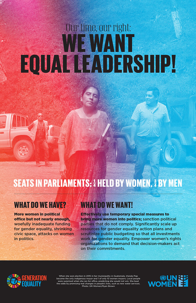 Our time, our rights – Poster 4: We want equal leadership!