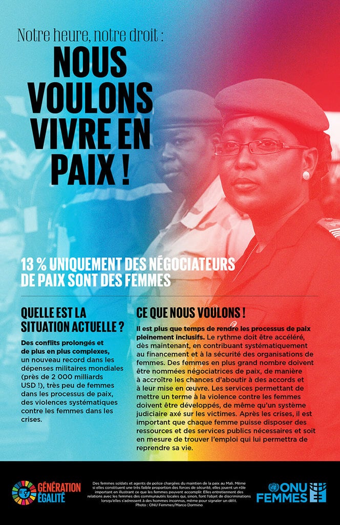 Notre heure, notre droit – Affiche 5 : Nous voulons vivre en paix !