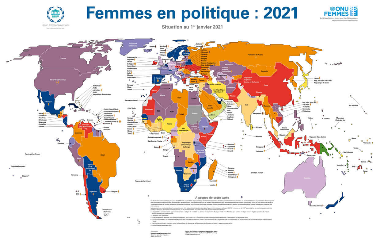 Femmes en politique : 2021 – carte