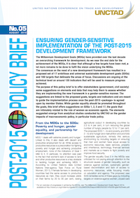 Ensuring Gender-Sensitive Implementation of the Post-2015 Development Framework