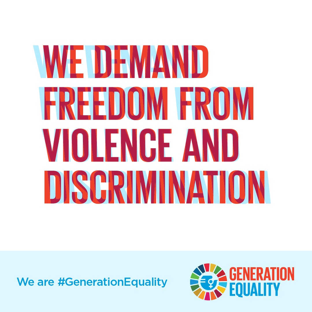 We demand freedom from violence and discrimination
