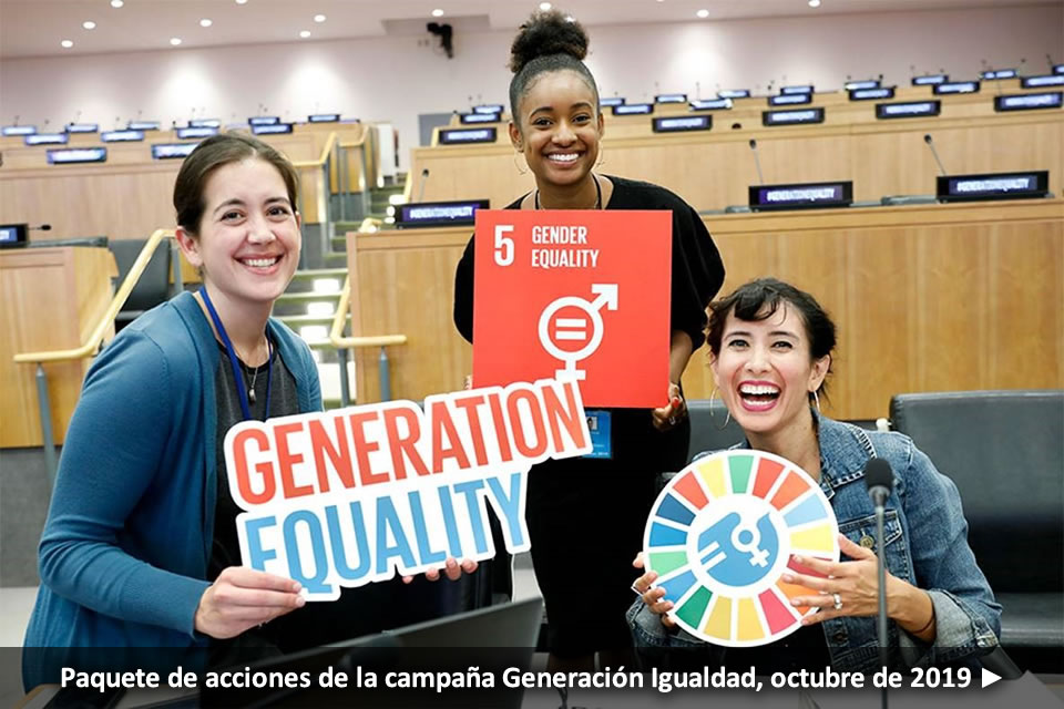 Paquete de acciones de la campaña Generación Igualdad, octubre de 2019