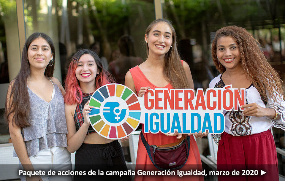 Paquete de acciones de la campaña Generación Igualdad, marzo de 2020