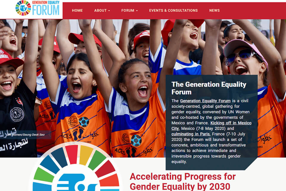 Generation Equality Forum website