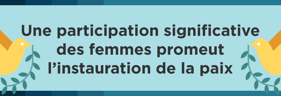 Participation significative des femmes promeut l’instauration de la paix