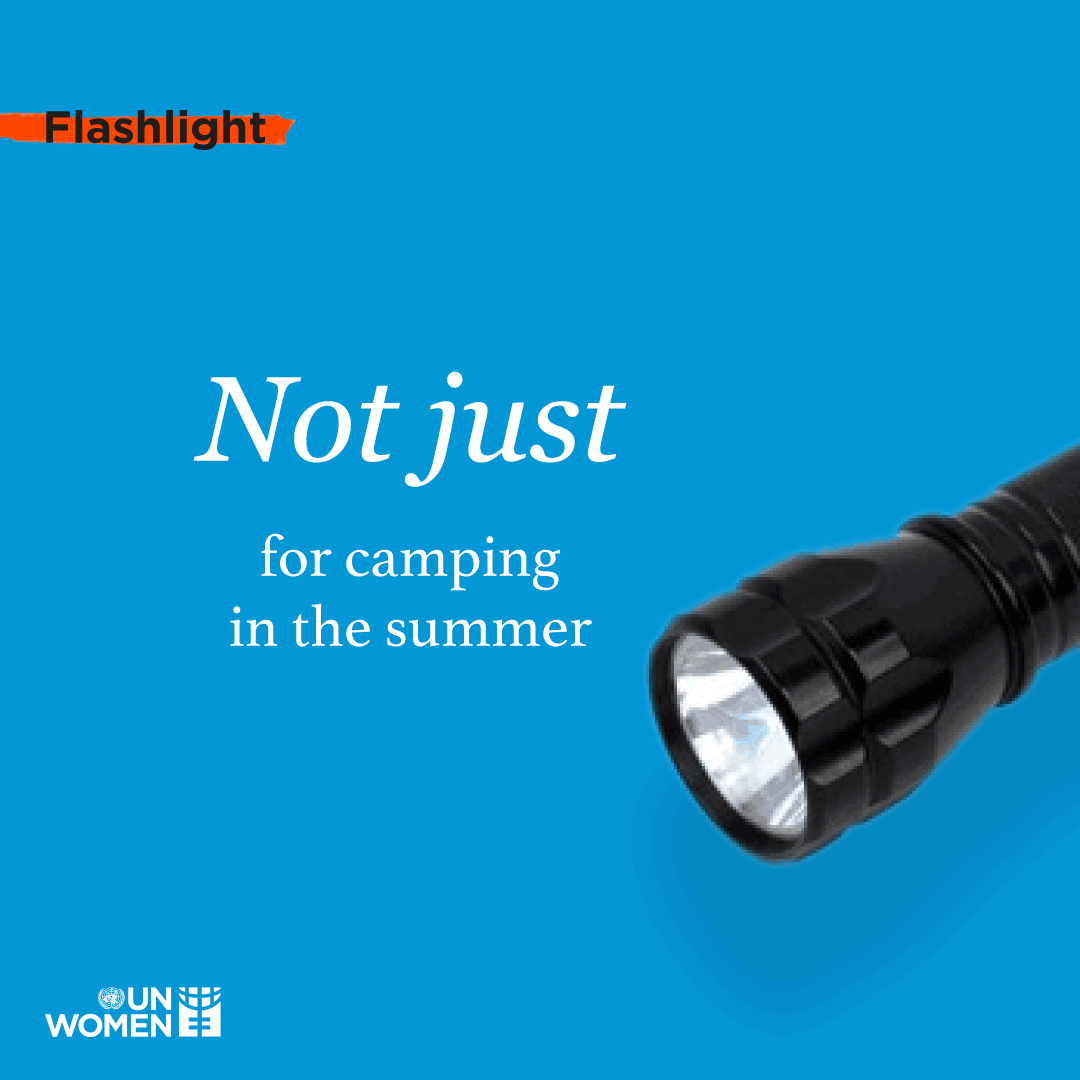 A flashlight: Not just for camping in the summer, but a means for women i walk in safety at night