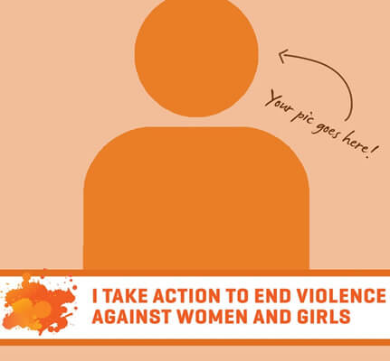 Facebook profile filter - Orange - 16 Days of Activism against Gender Violence