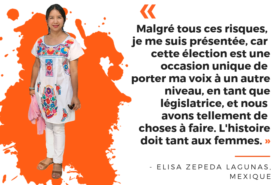 Malgré tous ces risques, je me suis présentée, car cette élection est une occasion unique de porter ma voix à un autre niveau, en tant que législatrice, et nous avons tellement de choses à faire. L'histoire doit tant aux femmes. 