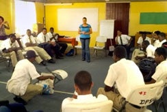 boys at violence prevention programme 