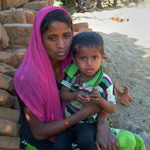 Bhuri Bibi and her son. Photo: UN Women//Swapna Bist-Joshi