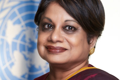 Radhika Coomaraswamy is the lead author of the Global Study on the Implementation of UNSCR 1325. Photo: UN Photo/Mark Garten