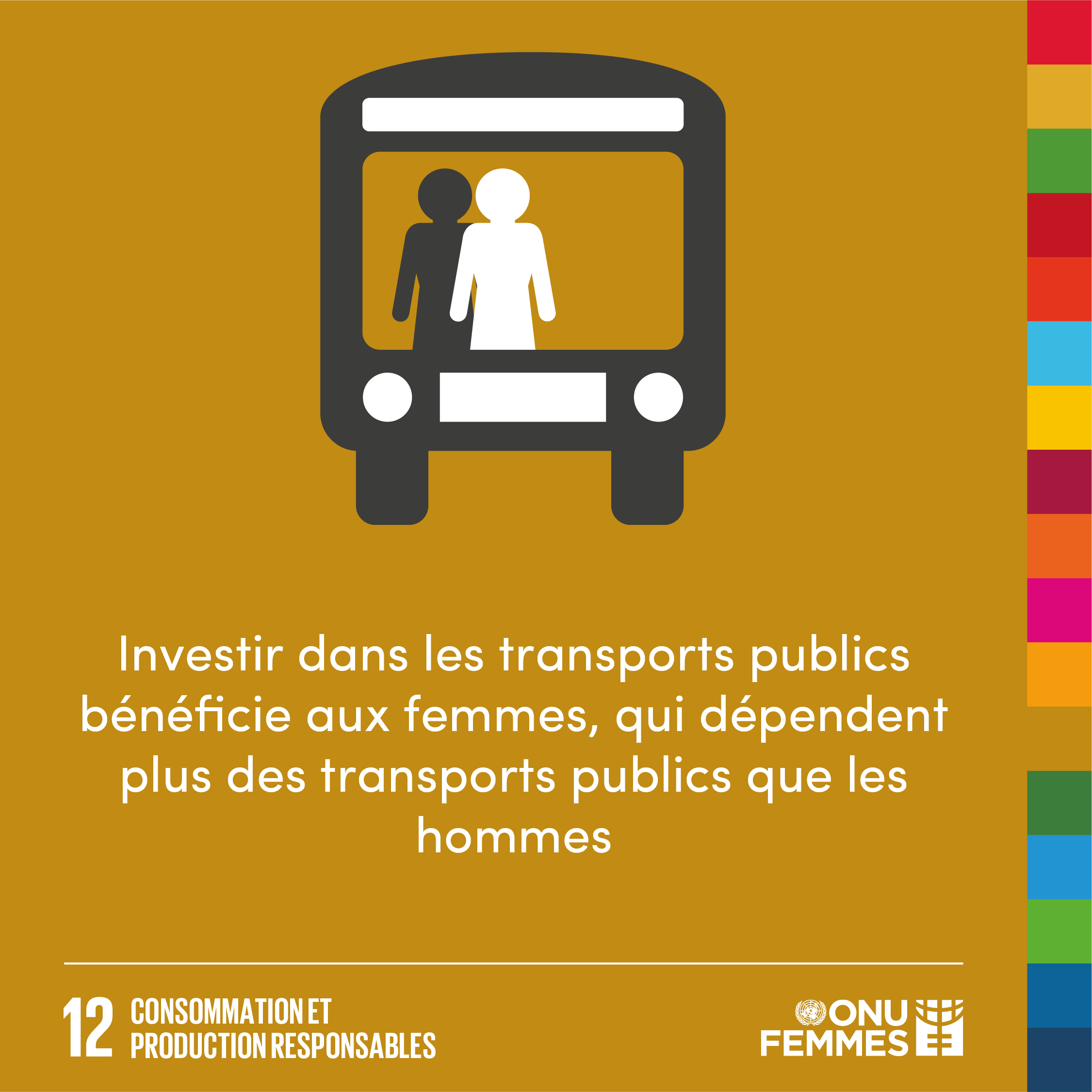 Investir dans les transporte publics beneficie aux femmes, qui dependent plus des transports publics que les hommes