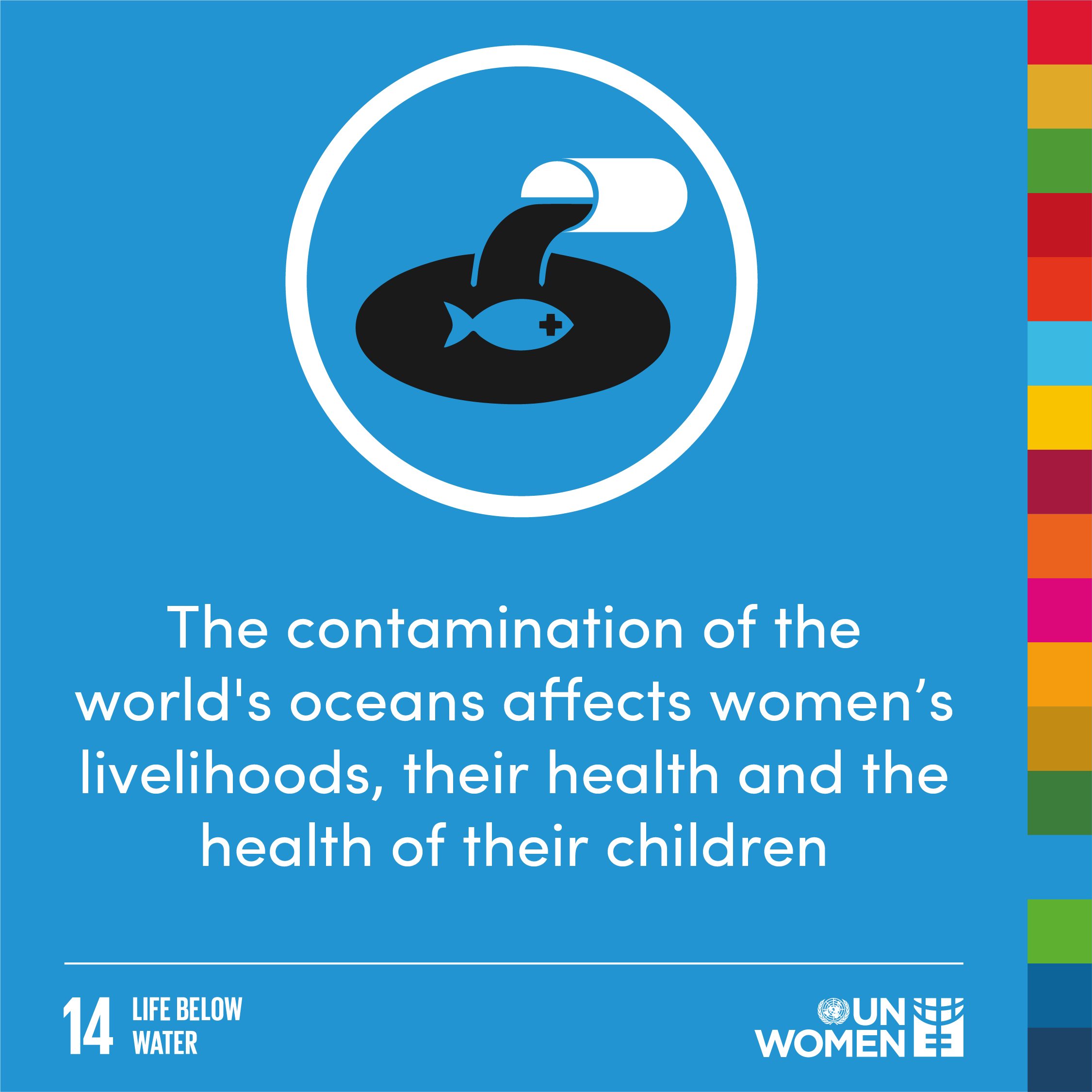 The contamination of the world's oceans affects women's livelihoods, their health and the health of their children.