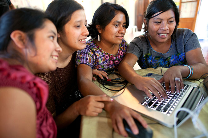 Girls at school in Guatemala. Photo: UN Trust Fund/Phil Borges