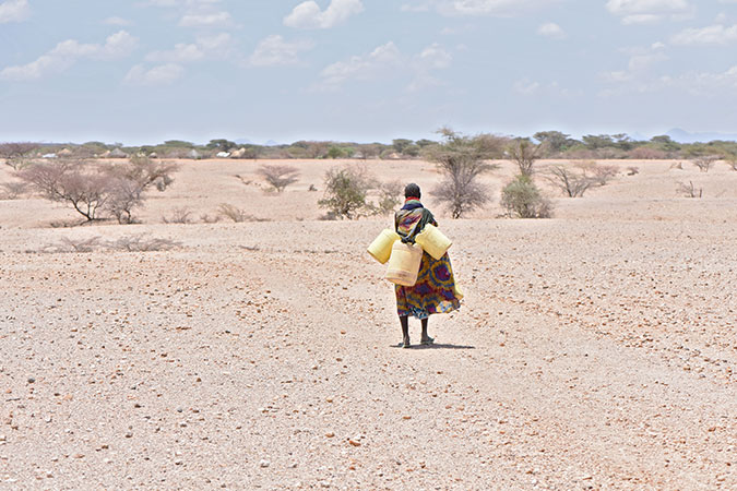 In Turkana county, women have to walk long distances in search of water. Photo: UN Women/Kennedy Okoth