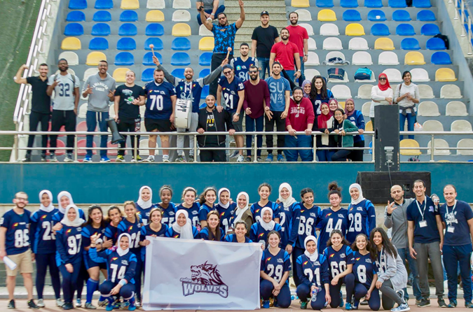 The Cairo SheWolves is one of the first all-women American football teams in Egypt. Photo: Courtesy of the Cairo Wolves.