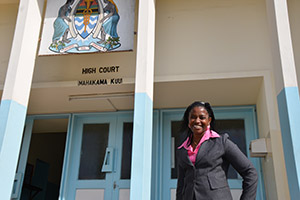 Devotha Christopher is a District Court Magistrate who was trained at a TAWJA workshop at the country’s High Court. Photo credit: UN Women/Laura Beke