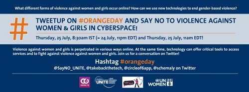 TweetUp on #OrangeDay and Say No to Violence against Women and Girls in Cyberspace