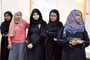Egyptian girls at workshop