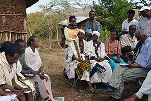 A meeting on gender-responsive budgeting in Yefag kebele.