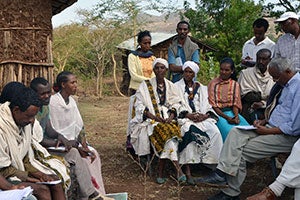 A meeting on gender-responsive budgeting in Yefag kebele. 