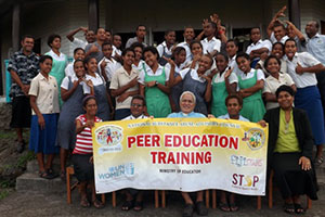 Students from three schools on Ovalau Island at a Peer Education Training in July 2013. Photo: National Substance Abuse Advisory Council, Fiji