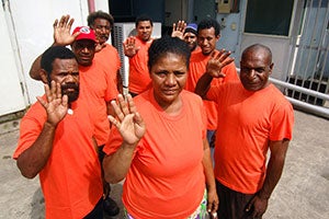 As part of 25 October commemorations, Port Moresby, Papua New Guinea launched a song competition to advocate against all forms of violence against women. Photo: UN Women