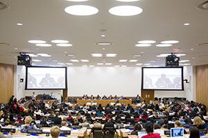 UN Women held a forum on the theme, “Challenges and achievements in the implementation of the Millennium Development Goals for women and girls: The road ahead”. The event was organized in preparation for the 58th session of the Commission on the Status of Women. Photo: UN Photo/JC McIlwaine