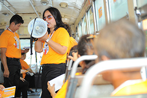 Serving three million commuters per day, the BMTA has provided training to its staff for a better understanding of sexual harassment and provided tools to address it. Photo: UN Women/KithandKin/Pornvit Visitoran