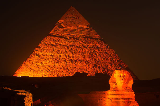 Egypt orange pyramids