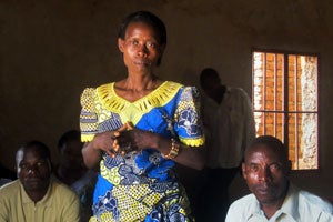 Dancilla Mukamana became a member of the Ibyiza Birimbere farmer cooperative in Rwanda at the insistence of other women farmers, and a loan from the cooperative resulted in increased productivity on her farm. Today, she has made home improvements such as a metal door and roof, and has become a decision-maker in her household. Photo: UN Women/Ana Lukatela