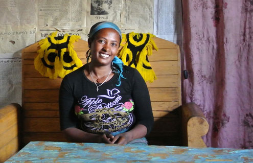 Mentamer is one of the nearly 10,000 women in Ethiopia participating in a UN Women and UN Population Fund economic empowerment project.  Photo: UN Women/Kristin Ivarsson
