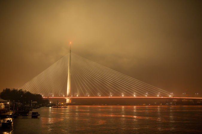 Ada Bridge in Belgrade, Serbia will be lit orange for the entire 16 Days of Activism against Gender-Based Violence. Photo: Branko Starcevic