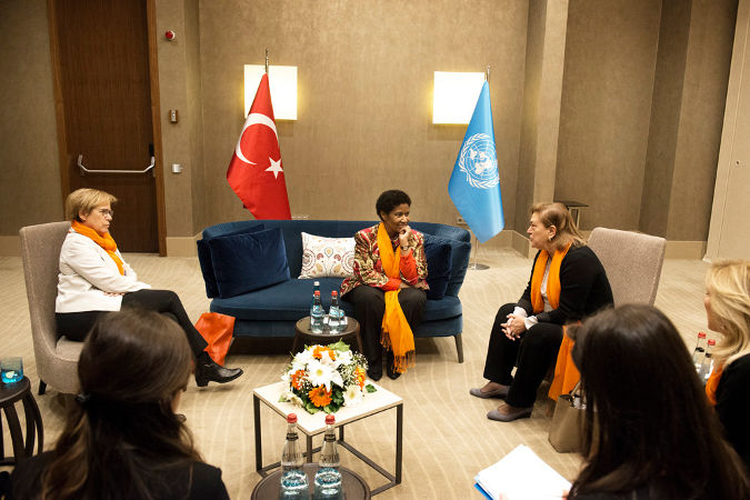 UN Women Executive Director with Güler Sabancı, Chairwoman of Sabancı Holding. Photo: UN Women/Ventura Formicone